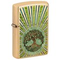 Zippo Fusion Tree of Life Design High Polish Brass Pocket Lighter 48391
